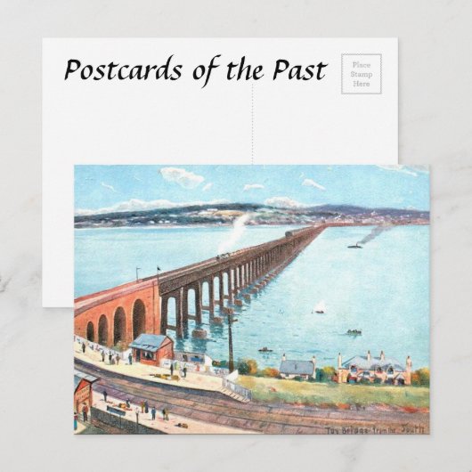 Oud Briefkaart - Tay Bridge, Dundee (Voorkant / Achterkant)