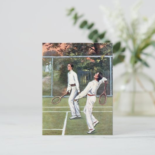 Oud Briefkaart - Tennis (Staand voorkant)