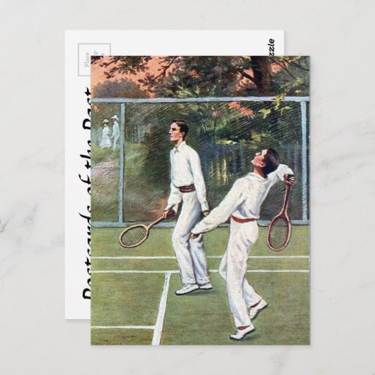 Oud Briefkaart - Tennis (Voorkant / Achterkant)
