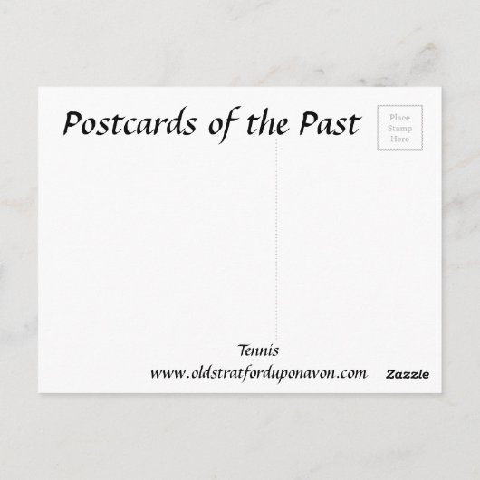 Oud Briefkaart - Tennis (Achterkant)
