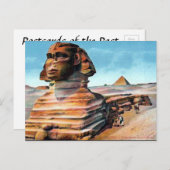 Oud Briefkaart - The Sphinx, Caïro, Egypte (Voorkant / Achterkant)