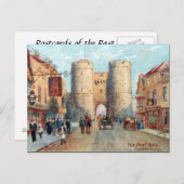 Oud Briefkaart - The West Gate, Canterbury, Kent (Voorkant / Achterkant)