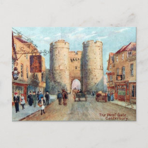 Oud Briefkaart - The West Gate, Canterbury, Kent