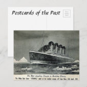 Oud Briefkaart - Titanic in the Icebergs (Voorkant / Achterkant)