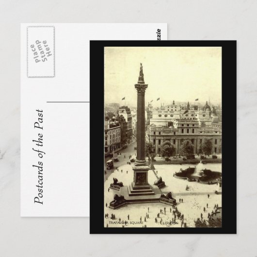 Oud Briefkaart - Trafalgar Square, Londen (Voorkant / Achterkant)