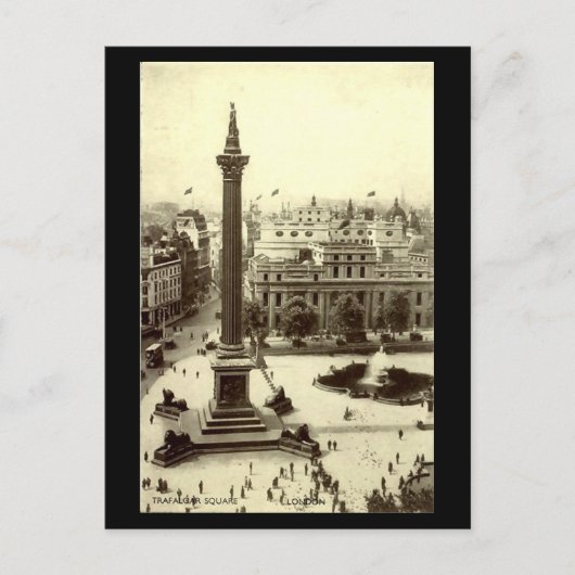 Oud Briefkaart - Trafalgar Square, Londen (Voorkant)