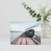 Oud Briefkaart - Trein, Great Salt Lake, Utah (Staand voorkant)