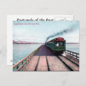 Oud Briefkaart - Trein, Great Salt Lake, Utah (Voorkant / Achterkant)