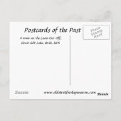 Oud Briefkaart - Trein, Great Salt Lake, Utah (Achterkant)