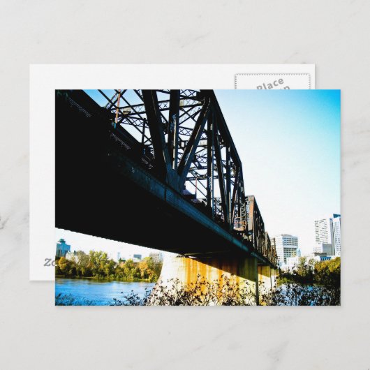 Oud Briefkaart treinbrug (Voorkant / Achterkant)