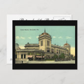 Oud Briefkaart, Uniestation, Savannah, Georgia Briefkaart (Voorkant / Achterkant)