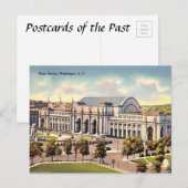 Oud Briefkaart - Uniestation, Washington, DC (Voorkant / Achterkant)