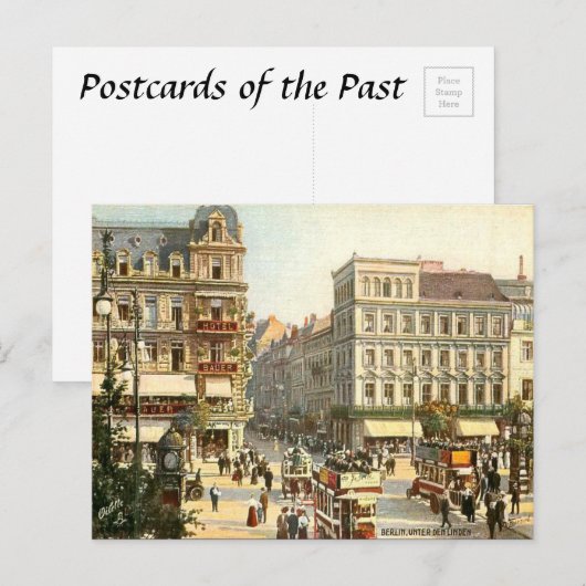 Oud Briefkaart - Unter den Linden - Berlijn (Voorkant / Achterkant)