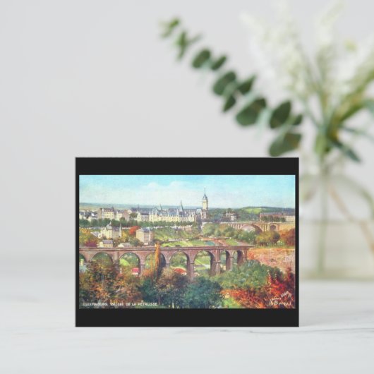 Oud Briefkaart - Vallee de la Petrusse, Luxemburg (Staand voorkant)