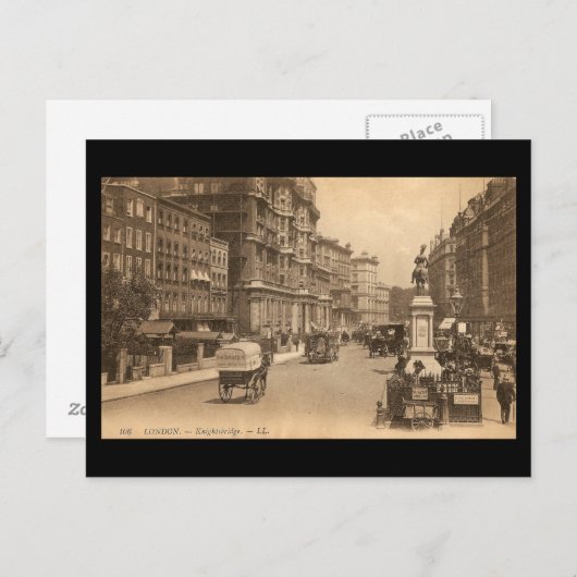 Oud Briefkaart van Knightsbridge, Londen (Voorkant / Achterkant)