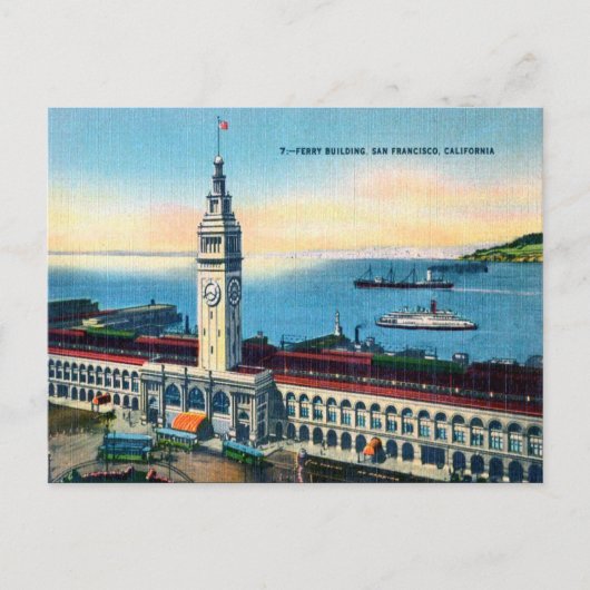 Oud Briefkaart - Veerbooggebouw, San Francisco (Voorkant)