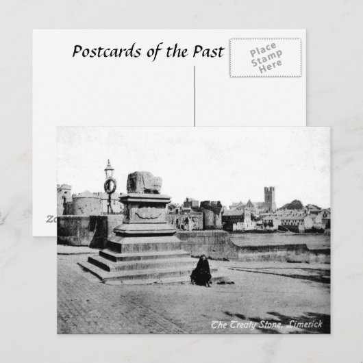 Oud Briefkaart - Verdragssteen, Limerick (Voorkant / Achterkant)