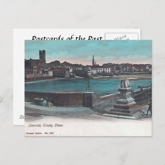 Oud Briefkaart - Verdragssteen, Limerick (Voorkant / Achterkant)