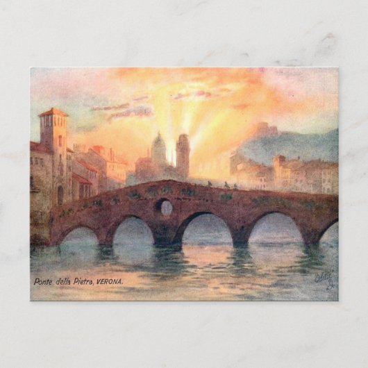 Oud Briefkaart - Verona, Italië (Voorkant)