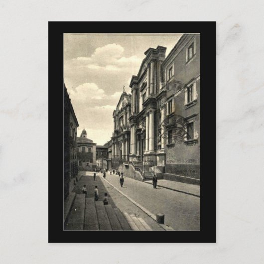 Oud Briefkaart, Via Crociferi, Catania, Sicilië Briefkaart (Voorkant)