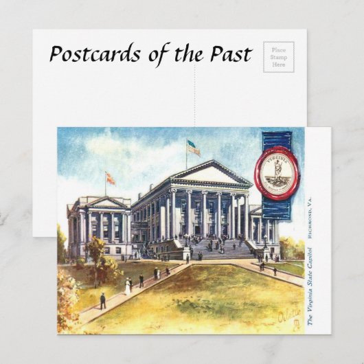 Oud Briefkaart - Virginia State Capitol (Voorkant / Achterkant)