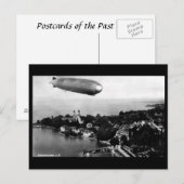 Oud Briefkaart - Vliegtuig over Friedrichshafen (Voorkant / Achterkant)