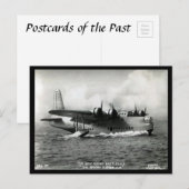 Oud Briefkaart - Vliegtuig voor de korte vaart (Voorkant / Achterkant)