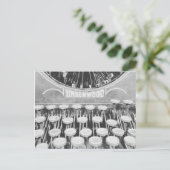 Oud Briefkaart voor schrijfmachines (Staand voorkant)