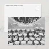 Oud Briefkaart voor schrijfmachines (Voorkant / Achterkant)