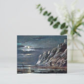 Oud Briefkaart - vuurtoren van de Beachy Head, Sus (Staand voorkant)