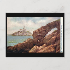 Oud Briefkaart - vuurtoren van Mumbles, Swansea