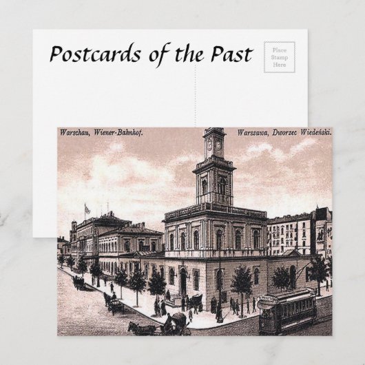 Oud Briefkaart - Warschau, Polen (Voorkant / Achterkant)