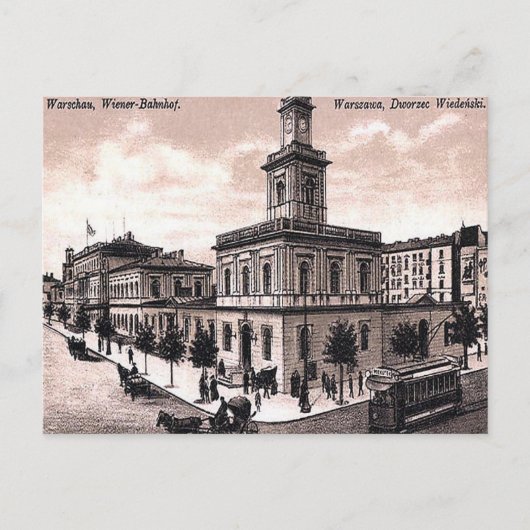 Oud Briefkaart - Warschau, Polen (Voorkant)