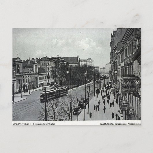 Oud Briefkaart - Warschau, Polen (Voorkant)