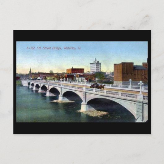 Oud Briefkaart - Waterloo, Iowa, Verenigde Staten (Voorkant)