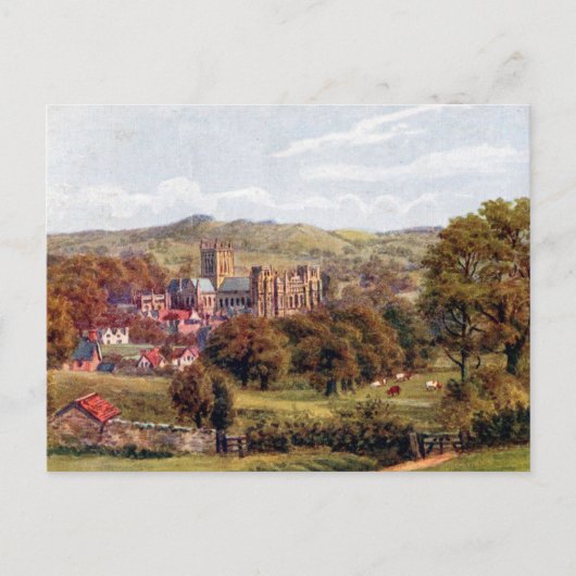 Oud Briefkaart - Wells Cathedraal, Somerset (Voorkant)