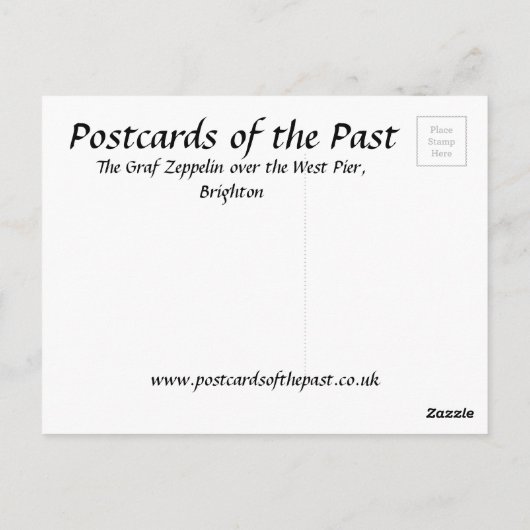 Oud Briefkaart - West Pier, Brighton (Achterkant)