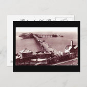 Oud Briefkaart, Weston-super-Mare, Oude Pier Briefkaart (Voorkant / Achterkant)