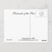 Oud Briefkaart, Weymouth, Dorset, in 1908 Briefkaart (Achterkant)