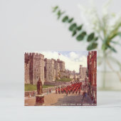 Oud Briefkaart - Windsor Castle - de Guards (Staand voorkant)