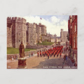 Oud Briefkaart - Windsor Castle - de Guards (Voorkant)