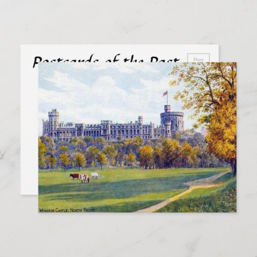 Oud Briefkaart - Windsor Castle, North Front (Voorkant / Achterkant)