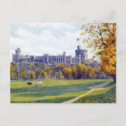 Oud Briefkaart - Windsor Castle, North Front (Voorkant)