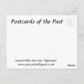 Oud Briefkaart - Witte ster "Aquitania" (Achterkant)