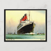 Oud Briefkaart - Witte ster "Aquitania" (Voorkant)