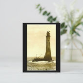 Oud Briefkaart - Wolf Rock vuurtoren, Land End (Staand voorkant)