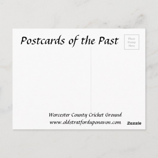 Oud Briefkaart - Worcester Cricket Ground (Achterkant)