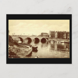 Oud Briefkaart - Worcester, nieuwe brug