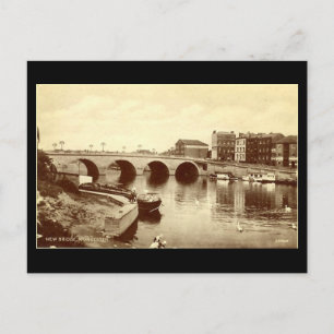 Oud Briefkaart - Worcester, nieuwe brug