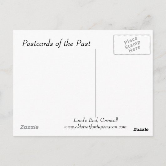 Oud Briefkaart - Zonnetijd, Landend, Cornwall (Achterkant)